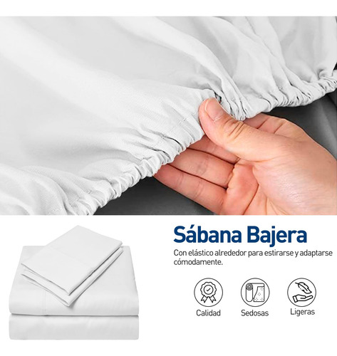 Juego De Sabanas Tamaño Queen Size 4 Piezas Nueva Suave