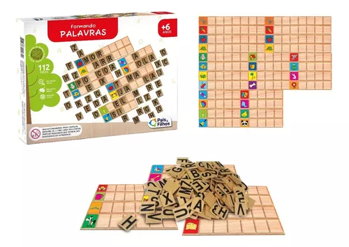 Kit Jogos Educativos Formando Palavras + Material Dourado