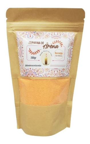 Parafina Para Velas De Arena Naranja 200 Grs