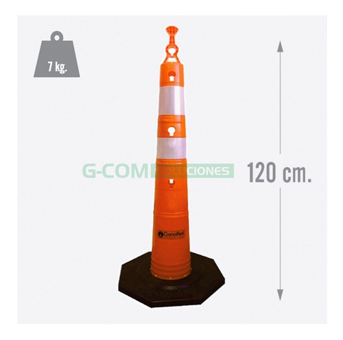 Cono Obrador Premium Conoflex 120cm Ideal Obras Construccion