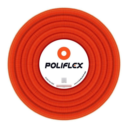 Manguera Gusano Flexible 1/2  Naranja Sin Guía 100mts