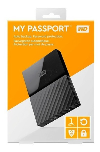 Disco Duro Wd My Passport 2.5 1tb Usb 3.0 Negro