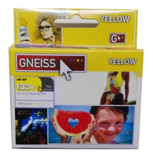 Imagen 1 de 4 de Tinta Generica Gneiss 133 Amarillo T25 Tx125 Tx320