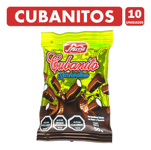 Cubanitos Fruna- Malvavisco De Chocolate (pack Con 10 Unid)