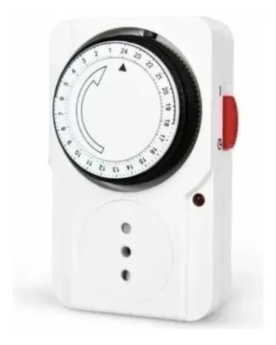 Temporizador Analógico 24 Horas Adaptador Enchufe