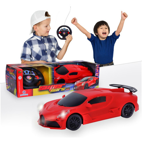 Carrinho De Controle Remoto Brinquedo Super Cars Polibrinq Cor Amarelo