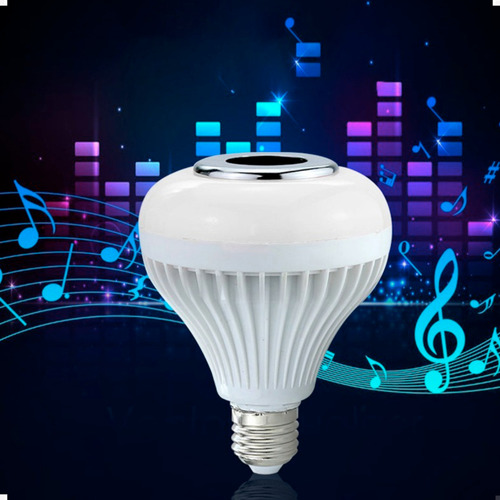 Lampada Caixa De Som Led Rgb Bluetooth Contr Remoto 110/220v