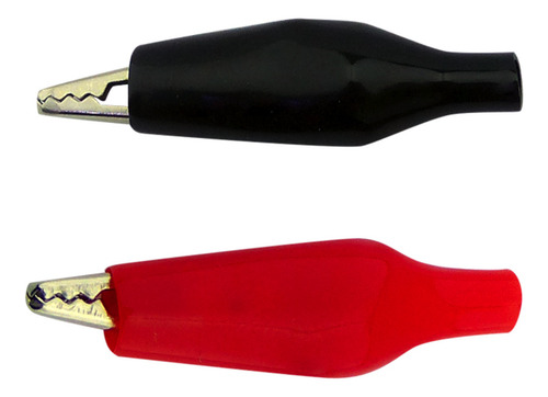 Mini Pinza De Cocodrilo 4cm X2 U. Con Funda Silicona