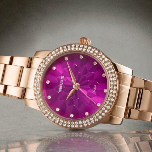 Relógio Feminino Seculus 2 Anos De Garantia 20548lpsvrs2