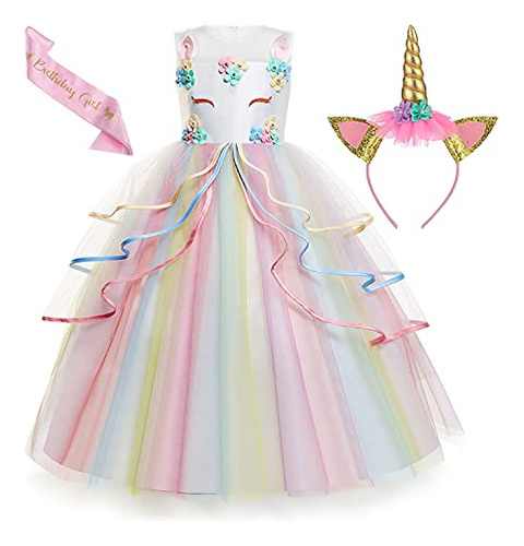 Vestido De Unicornio Para Niñas Traje De Unicornio Cvsze