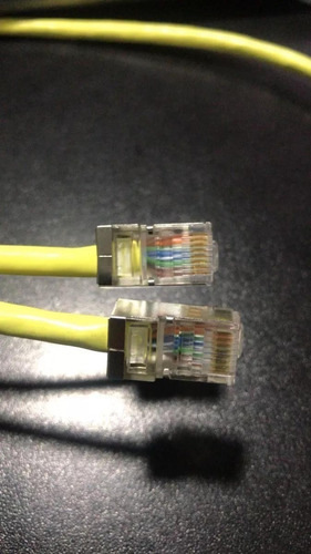 Imagem 2 de 6 de Kit Com 10 Cabos De Rede Path Cord Cat5e Rj45 3mts Yellow