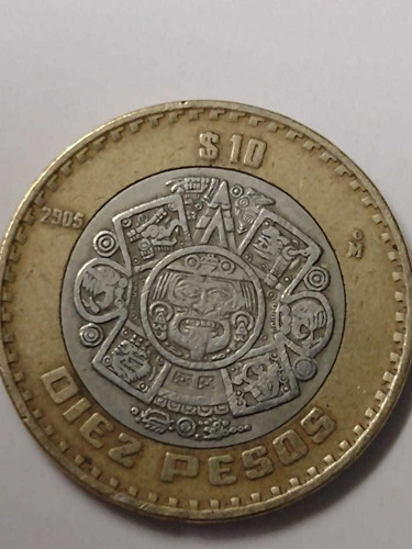 Imagen 3 de 6 de Moneda De 10 Pesos Rara Con Fecha Del 2905