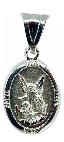 Medalla Ángel De La Guarda Ovalada Mateada Chica (deperlá)