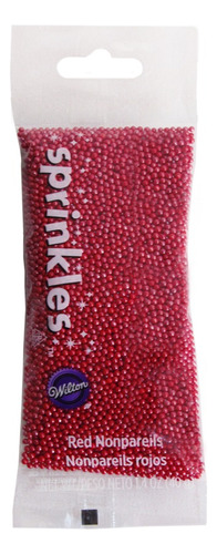 Sprinkles - Nonpareils Colores 40grs Wilton Color Rojo