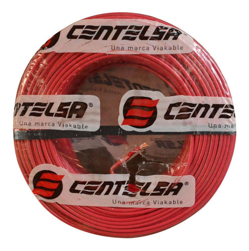 Cable Centelsa 7 Hilos 14 X 100 Mts (rojo)