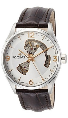 Hamilton Jazzmaster Abrir Corazon Esfera Plateada Reloj Para