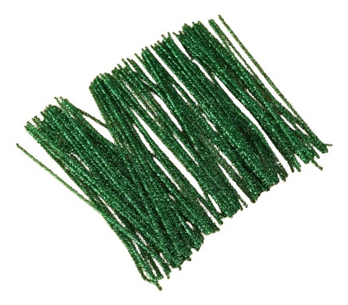 Limpia Pipas Glitter De 30 Cm  20 Unidades Verde Brillante