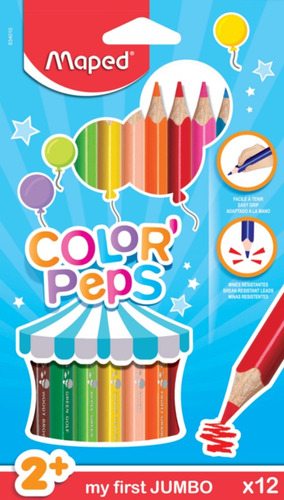 Colores Maped Color'peps Maxi (5mm) X12 Colores  