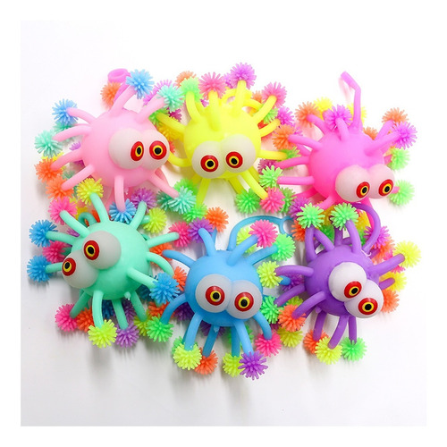 Imagen 4 de 4 de Squishy Yoyo Loco Con Luz Sensorial Antiestres Multicolor
