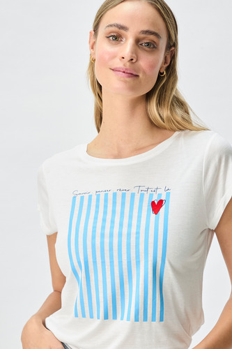 Polera Estampada Crudo Io14620125002105