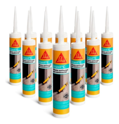 Sellador Sika Sikasil C 280ml Pack 12 Unidades