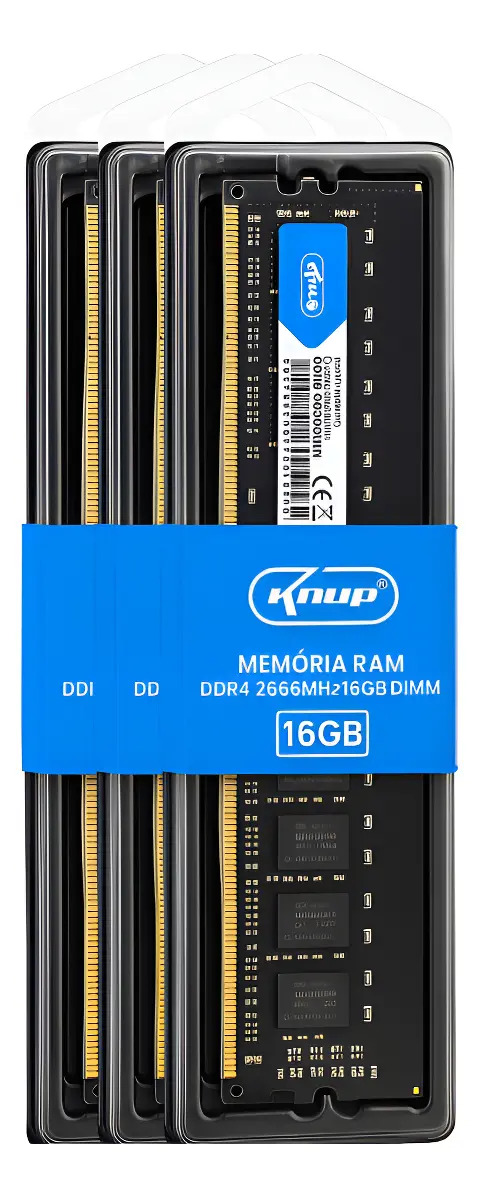 Memória RAM Knup 16GB DDR4 2666MHz DIMM Intel Para PC Gamer