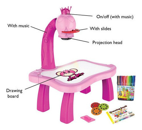 A Proyector Infantil Pintura Aprendiendo A Pintar Mesa