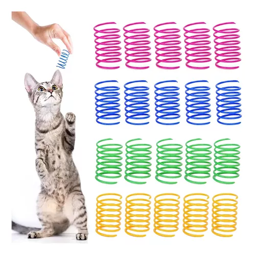 40 Pz Juguetes Espiral Para Gatos Muelle De Fitness Mascotas