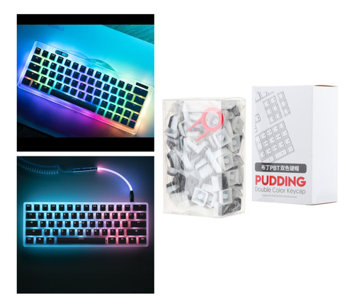 Keycaps Keycap Set Oem Para 61/68/71/84/87/104 Teclas Preto