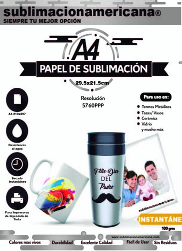 Resma De Papel De Sublimación A4