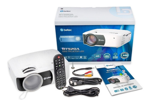 Imagem 8 de 8 de Mini Projetor Led Hd - Android - 2400 Lumens - Betec Bt920a