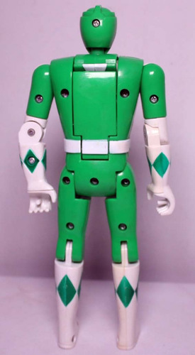 Boneco Power Rangers Verde Vira Cabeça Gigante 20cm (Usado)