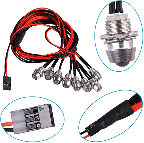 Rc Escala Acekeeps Led Light Kit, El Coche De Rc Los Faros Y