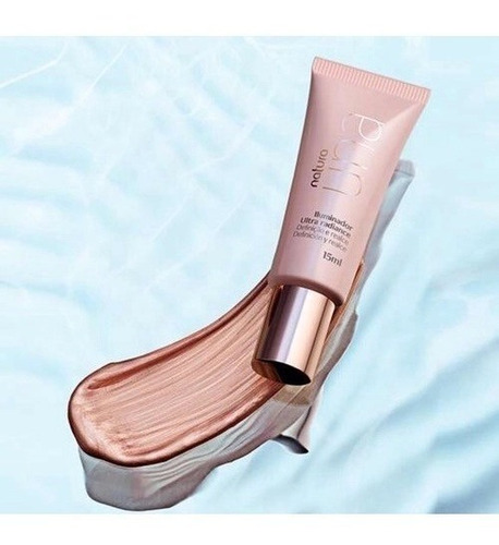 Iluminador Natura Una Ultra Radiance, 15 ml, tono de maquillaje rosa, tono iluminador rosado