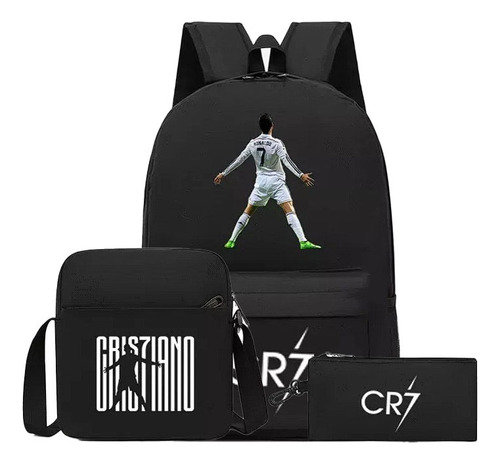 Mochila Football Star Cr7 De Tres Piezas