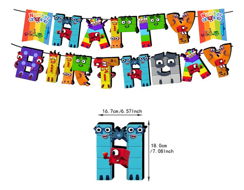 Globos De Cumpleaños Decoración Numberblocks Fiesta Temática