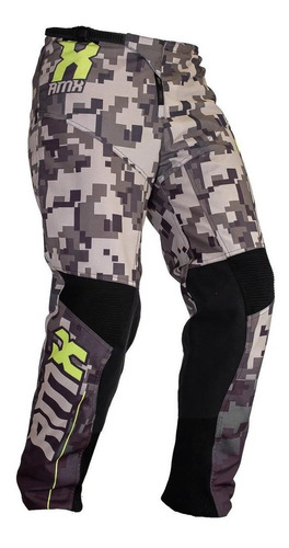 Calça Camuflada Amx Classic Verde Neon Pedalada Downhill