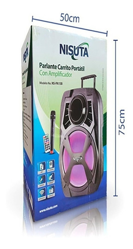 Parlante Portatil Carrito Bluetooth Usb + Microfono Control