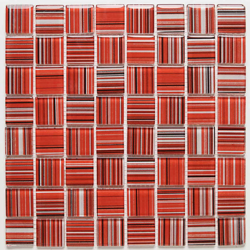Malla Rojo Selecto Mosaicos Krystales 28,5x28,5 Cm
