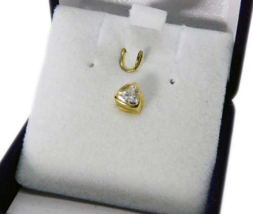 Dije 12 Cubic Triángulo Oro 18k Joyeria Esponda