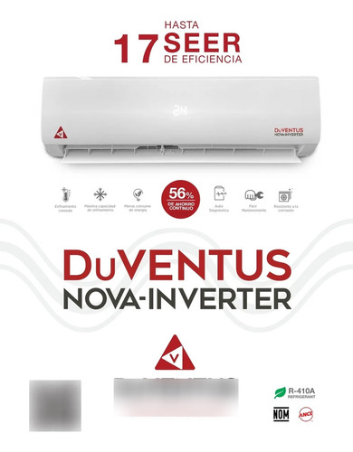 Minisplit Duventus Nova-inverter Frio-calor 1 Ton 220 V Blanco