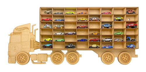 Exhibidor Coleccionador Repisa Trailer Camión Hot Wheels Mdf