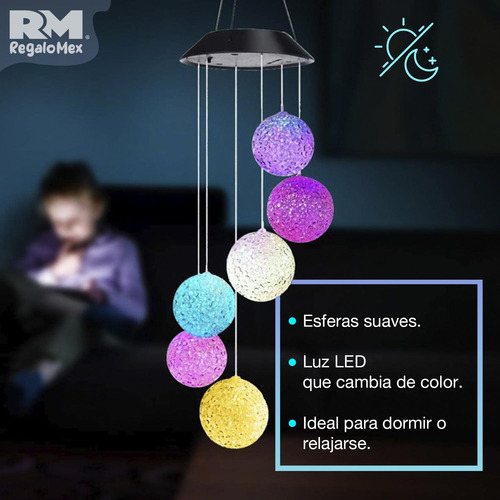 Serie De Luz Solares Tipo Campanas De Viento, Luces Led Mult