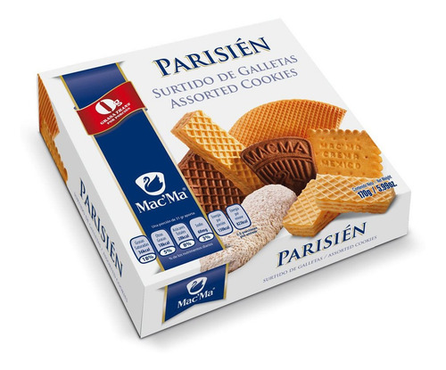 Imagen 1 de 2 de Galleta Macma Surtido Parisien 1 Pz 170g