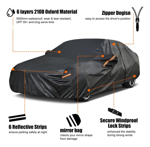 Cubierta De Automóvil Impermeable Todo El Clima For Chevy 6