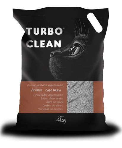 Arena Sanitaria Para Gatos Turbo Clean Aroma Café Moka 4kg