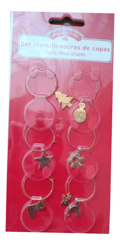 Identificador De Copas 6 Piezas Navidad