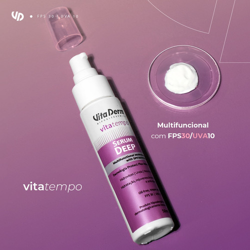 Kit 2 Unidades Vita Derm Vita Tempo Serum Deep Fps 30 50ml