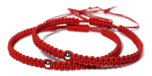 Pulseras Parejas Hilo Rojo Acero Regalo Novios Amigos