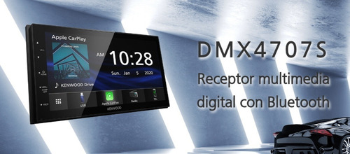 Kenwood Dmx4707s Receptor De Visualización Táctil Digital De 6.8 Pulgadas Con Apple Carplay Y Android Auto